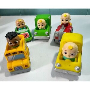 Cocomelon Toy Vehicles Lot 5 Watermelon Blue Cruiser firetruck ice cream truck